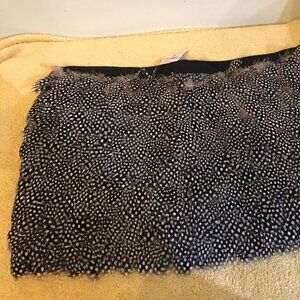 NWT ELIZABETH JAMES MULTICOLOR FEATHER MINI SKIRT SIZE 6